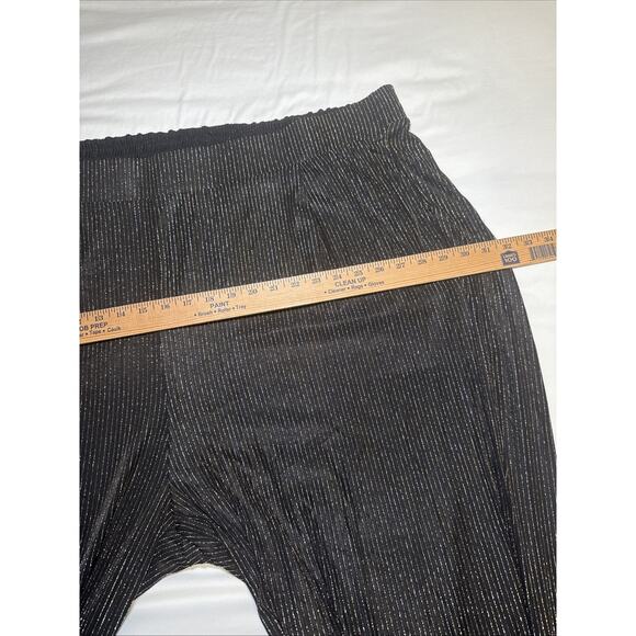 Torrid Pull On Wide Leg Stretch Lurex High Rise Pants Size 5X Glitter Stripe NEW - Picture 8 of 12